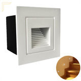 Balizador Embutido Branco Mini De Parede Escada Led Lup75