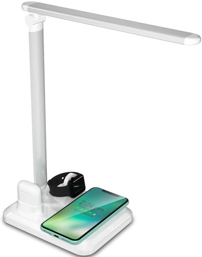Base Lampara Cargador  Qi 4 En 1 iPhone-i Wacht- Airpod-usb