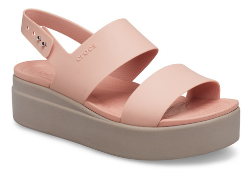 Sandalia Crocs Brooklyn Low Wedge W Mujer Pale Blush