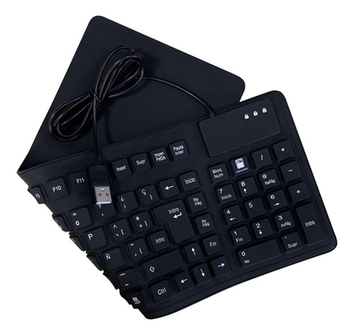 Teclado Español Plegable De 105 Teclas De Silicona