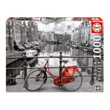 Amsterdam Bicicleta Blanco Y Negro Rompecabezas 1000pz Educa