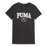 Polera Puma Puma Squad Graphic Tee Negro Mujer