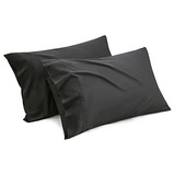 Fundas Para Almohada De Rayon De Bamboo Color Negro 50x66cm