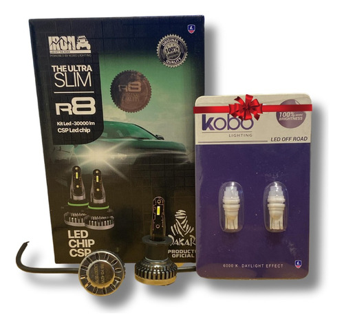 Kit Cree Led R8 Chip Csp Sin Cooler Auto Camioneta + Luz T10