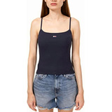 Tommy Jeans Playera Para Dama, Twilight Navy/white, M-g