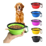 Bowl Plegable Para Mascotas Comida Agua Perro