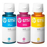 Combo 3 Botella Tinta Hp Gt52 Cian Magenta Amarillo Original