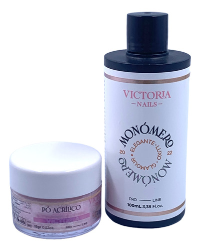 Kit Monómero+pó Acrílico Alongamento De Unhas Victoria Nails