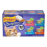 Alimento Para Gatos 40 Latas 155grc/u Friskies Pollo/pescado