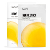Kit 6 Pçs Máscara Facial Coreana Nacific Herb Retinol