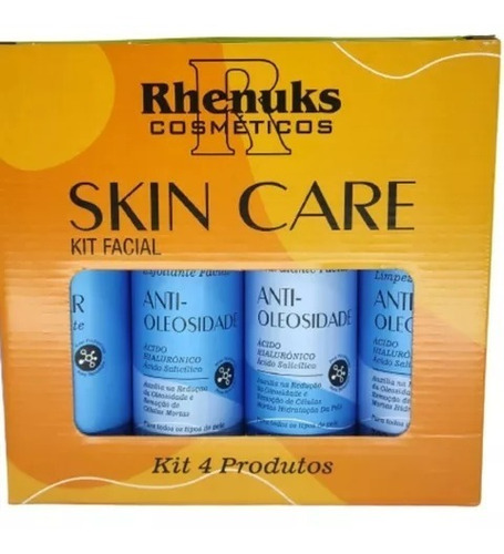 Kit Skin Care Tratamento Facial Anti Oleosidade 4 Pçs 