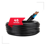 Cabo Fio Pp 2x6mm 45 Metros 2 Vias De 6mm Cada - Na Cor Da Cobertura Preto