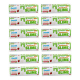 12 Gel Dental Dentil Slime C/ Flúor Cálcio Infantil Morango