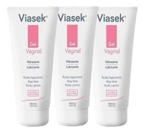 Viasek Gel Lubricante Vaginal X 40 Ml Combo X 3 Unidades