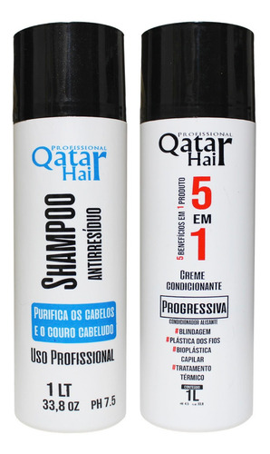 Kit Progressiva Semi Definitiva 5 Em 1 Qatar Hair 2x1litro