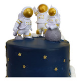 Deco Art/cake Topper Cumpleaños Infantil/astronautas/ 10 Set