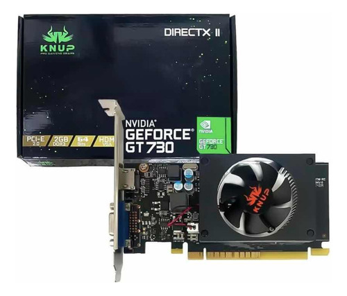 Placa De Video Gt730 Nvidia Geforce 2gb Ddr364 Bit Knup