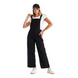 Jardinero Mujer Wide Leg Jean Rigido