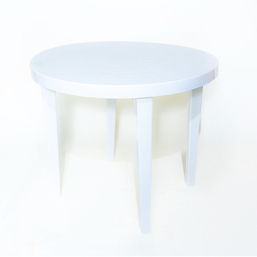 Mesa Redonda Plastica 85 Cm Con Patas Desmontables