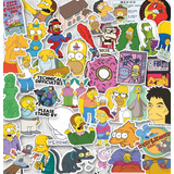 Pack X40 Stickers Los Simpsons Para Termo, Compu, Stanley