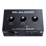 Interface De Áudio M-audio M-track Solo Usb 2 Canais 1 Xrl