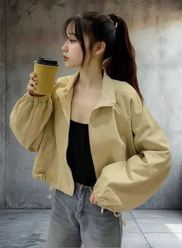 Chamarra Casual De Moda Coreana 2023, Holgada, Moderna, De O