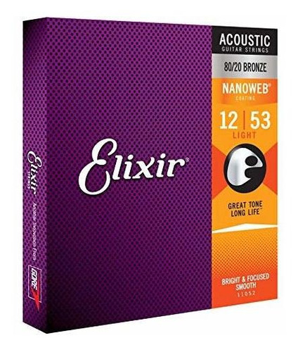 Cuerdas De Elixir 8020 Cuerdas De Guitarra Acustica De Bronc