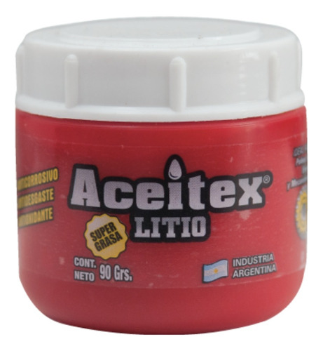 Super Grasa De Litio Aceitex Pote X 250 Gr Bujes Poleas Ejes