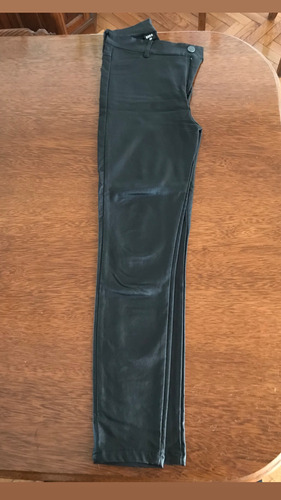 Pantalon Jean Cuerina Engomado Elastizado Negro 40 Chupin