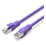 Cable De Red Cat 6a Rj45 Sftp Purpura 10gbps 20m Vention