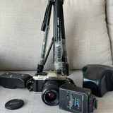 Camara Nikon Fm10 + Flash Automático Vivitar + Trípode