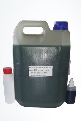 Resina Poliester Náutica X10kg+ Catalizador Y Acelerante