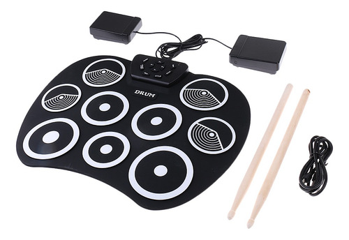 Electrónico Plegable Drum Sticks Foot Pedal Kit De