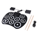 Electrónico Plegable Drum Sticks Foot Pedal Kit De