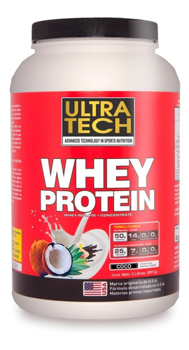 Whey Protein Concentrada X 2 Lb  Ultra Tech 5 Sabores