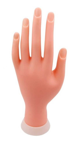 Mão Para Treino Silicone Flexível Manicure Unhas Fibra Gel 