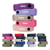 Kit De 5 Pulseiras Silicone Para Mi Band 4 Diversas Cores Cor Da Pulseira Roxo Purple / Lilás Oxford / Nude Areia / Rosa Pink / Rosa