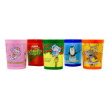 Vaso Plástico Con Vinilo Infantil Diseños Cristianos Pack X3