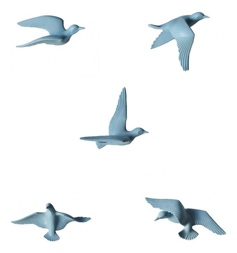 Z 5pcs Arte De 3d Colgante Gaviota Pájaros Estatua Náutica X