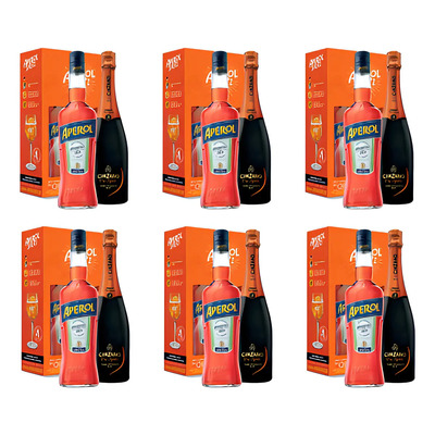 Aperitivo Aperol 700ml + Cinzano Pro-spritz 750ml Pack De 6 | Envío gratis