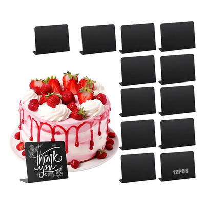 Girasol Feliz 12 Mini Etiquetas De Pizarra Alfra Para Alimentos En Forma De Lpizarron Con Pedestalalimentos Pequeños Tableros De Mensajes Para Bodas Fiestas Y Eventos De Cocina 7.5x10cm Negro