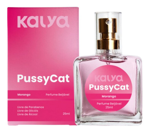 Perfume Intimo Feminino Beijável Morango Pussycat Kalya