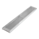 Grelha Linear Perfurada Inox 15x100 Água Pluvial Kit 8 Peças