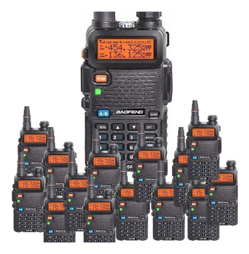 Kit 8 Rádios Comunicadores Ht Dual Band Uhf Vhf Uv-5r