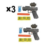 3 Pistolas De Hidrogel Modelo Glock Retráctil - Manual