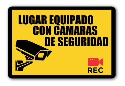 Señal Cámara Seguridad Está Siendo Grabado Placa 20x30 Cm