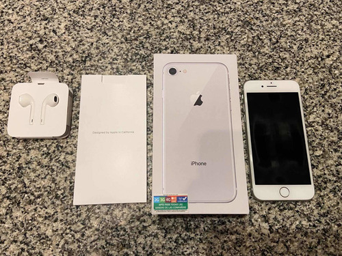 iPhone 8 64 Gb Silver Auriculares Sin Uso