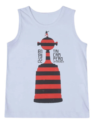 Camisa Flamengo Regata Tri Campeão Libertadores Masculina 