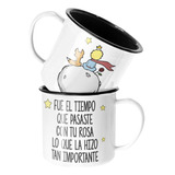 Taza Enlozada Lechera El Principito Libro Tiempo Con Rosa