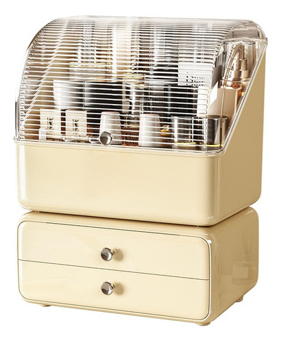 Moochi Organizador De Maquillaje De Color Crema Con Cajones